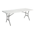 6 Feet White Granite Folding Table U3074