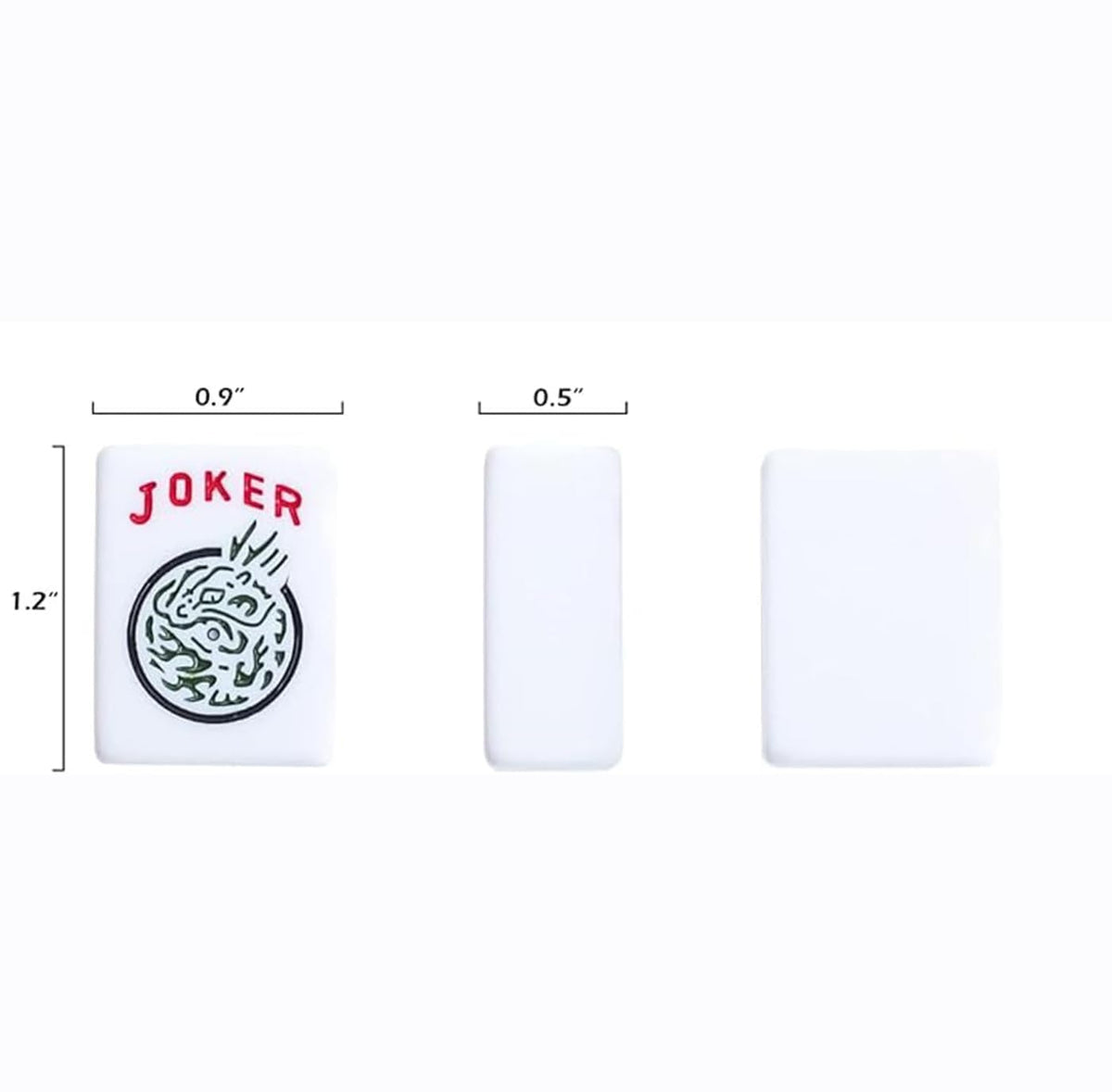 American Mahjong Game Set, 166 White Tiles, 4 Color Rack/Pushers, Blue Carrying Bag U7019