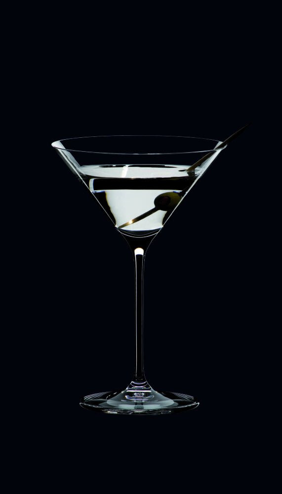Precision Blown Crystal Martini Glasses Set of 2 R737594