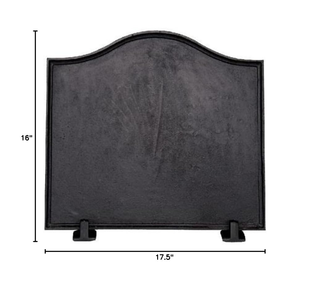 Black Cast Iron Fireback 16 x 17.5 inch Y621