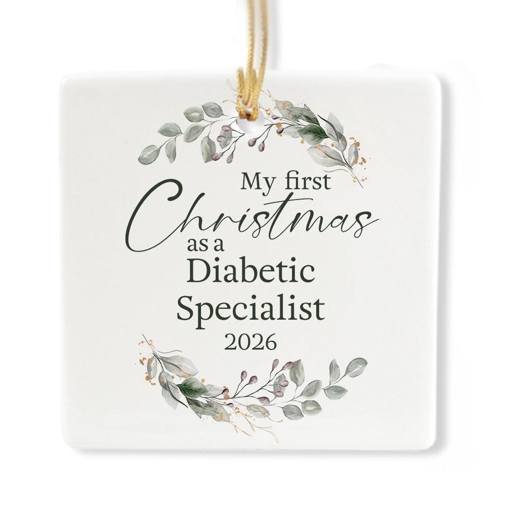 Ceramic 3-inch Square-Shaped Ornament D192072