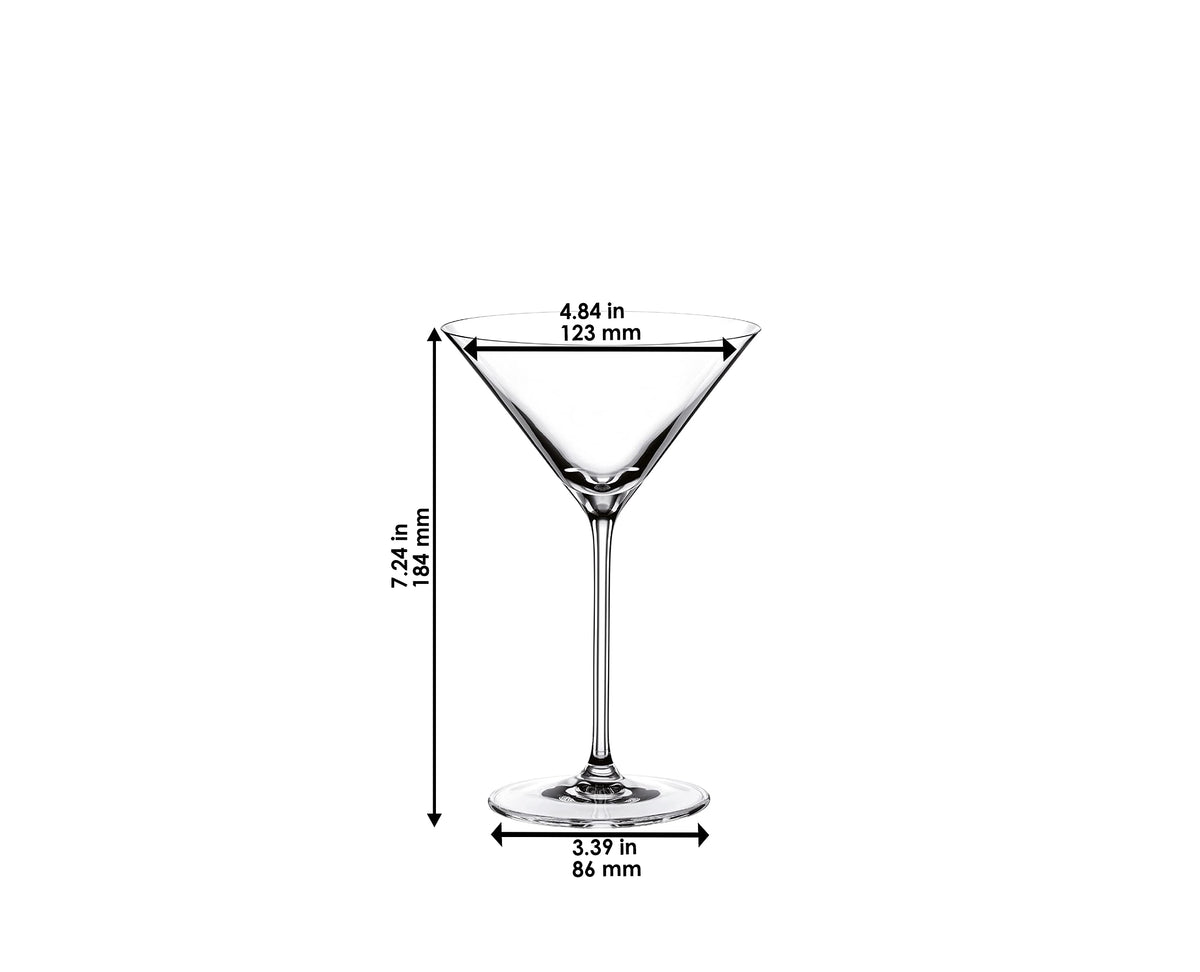 Precision Blown Crystal Martini Glasses Set of 2 R737594