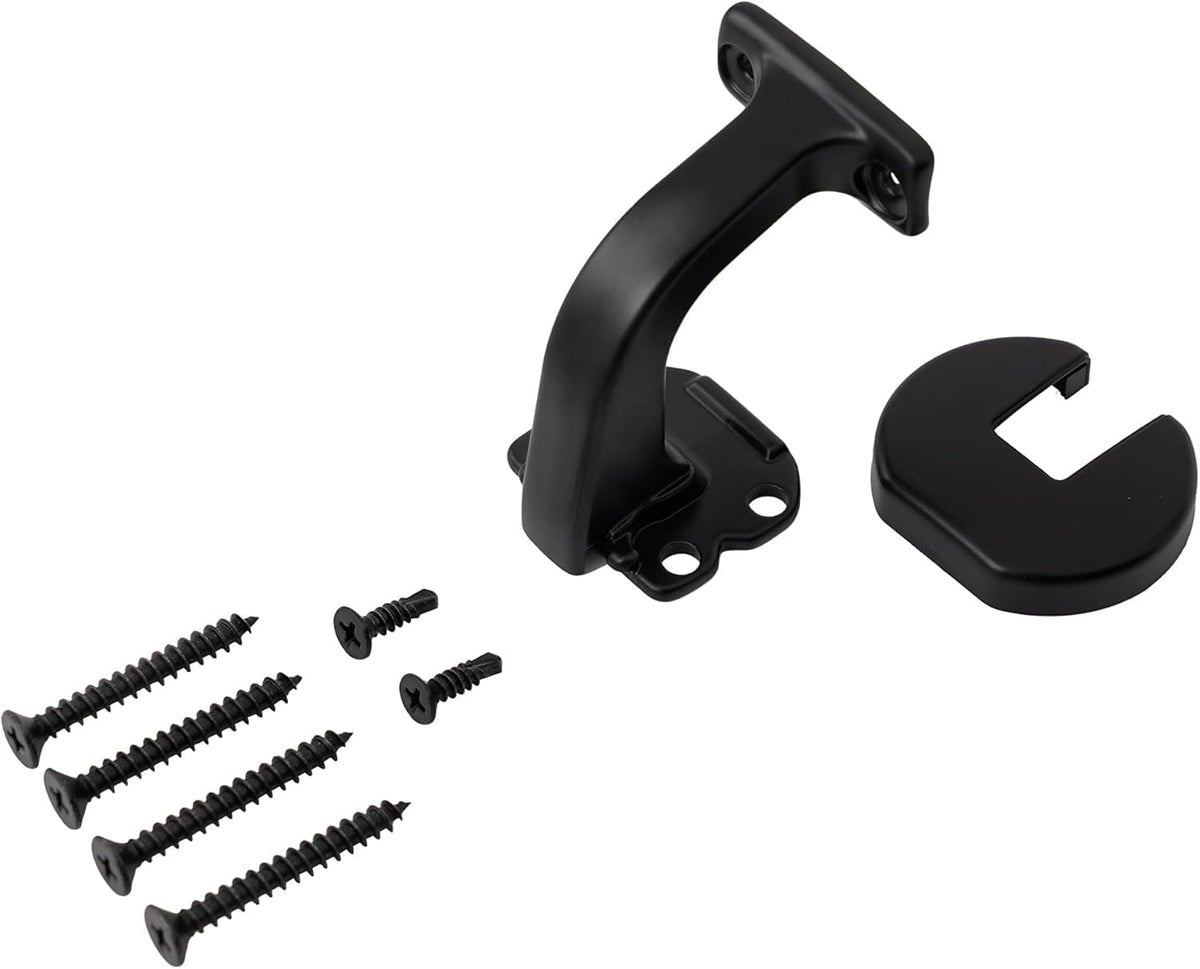 7 FT Matte Black Aluminum Handrail Set T626