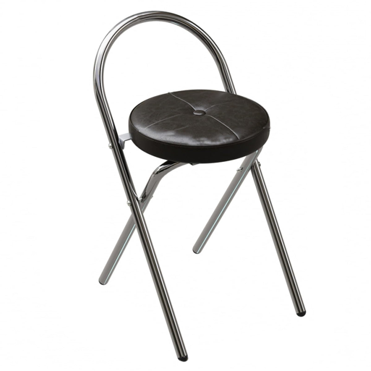 Folding Cushioned Stool with Backrest M434147