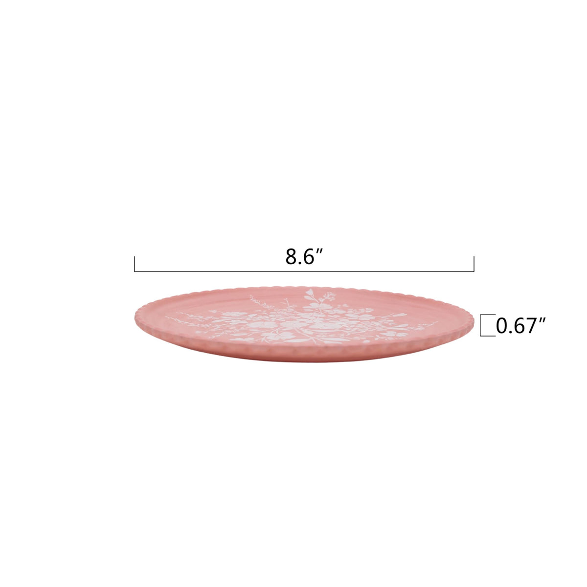 12-Piece Pink Bamboo Melamine Dinnerware Set U998