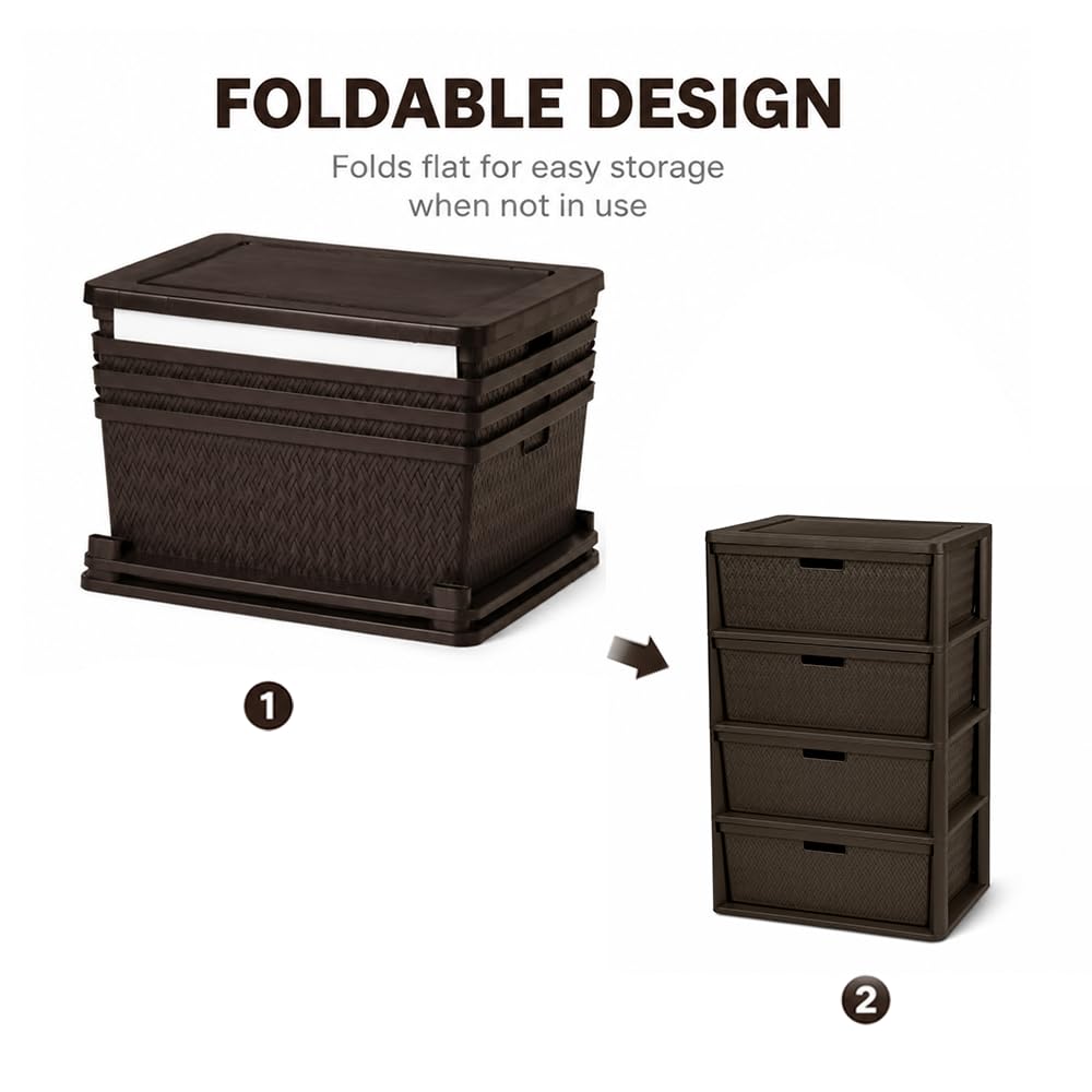 4 Drawer Plastic Storage Organizer Y12581