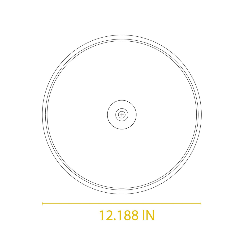 Round Tempered Glass Lid with Silicone Knob, 12 Inches A439