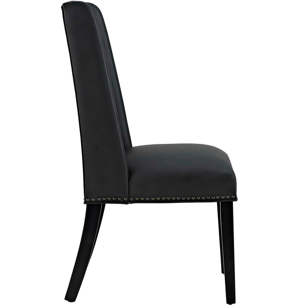 Black Vegan Leather Dining Side Chair N474
