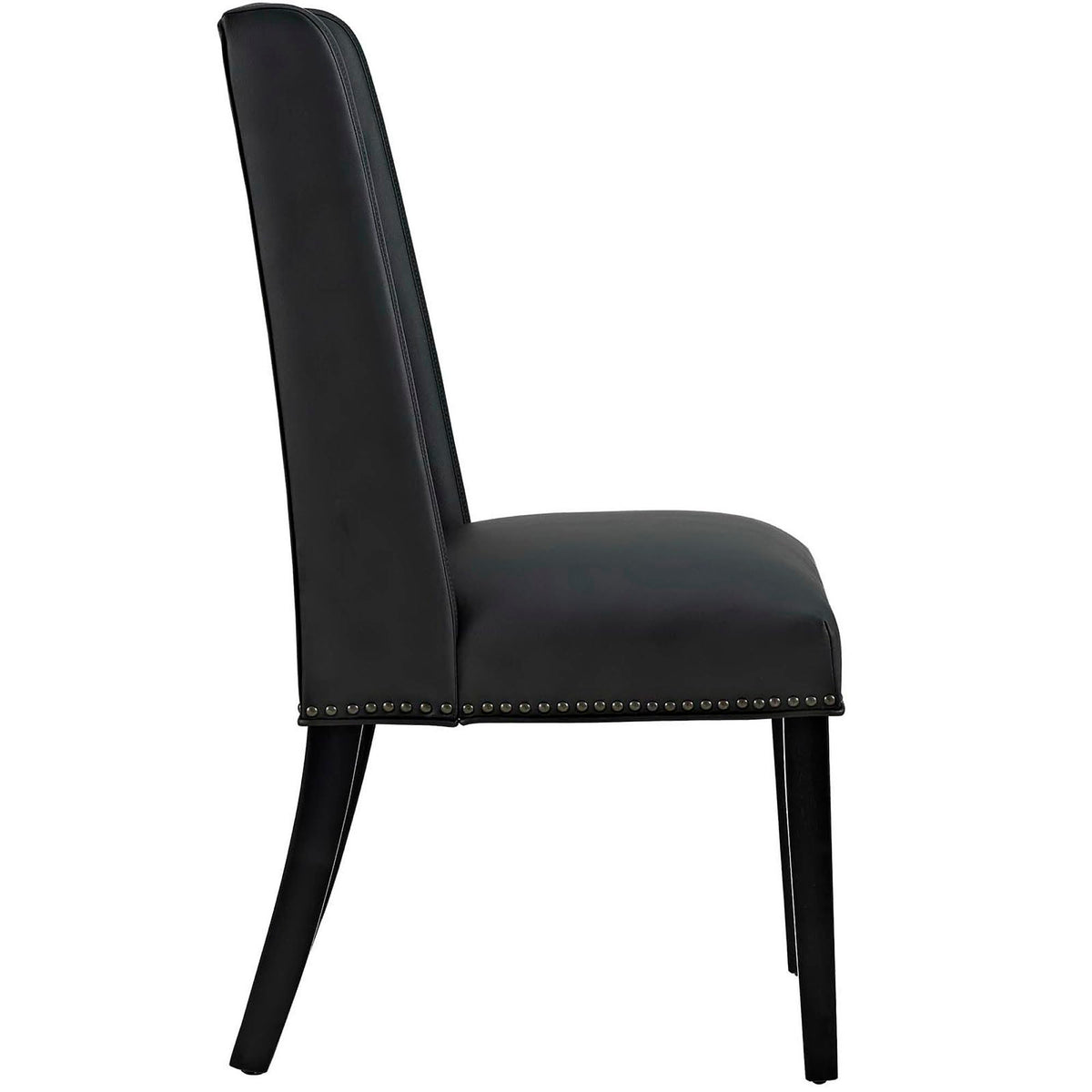 Black Vegan Leather Dining Side Chair N474