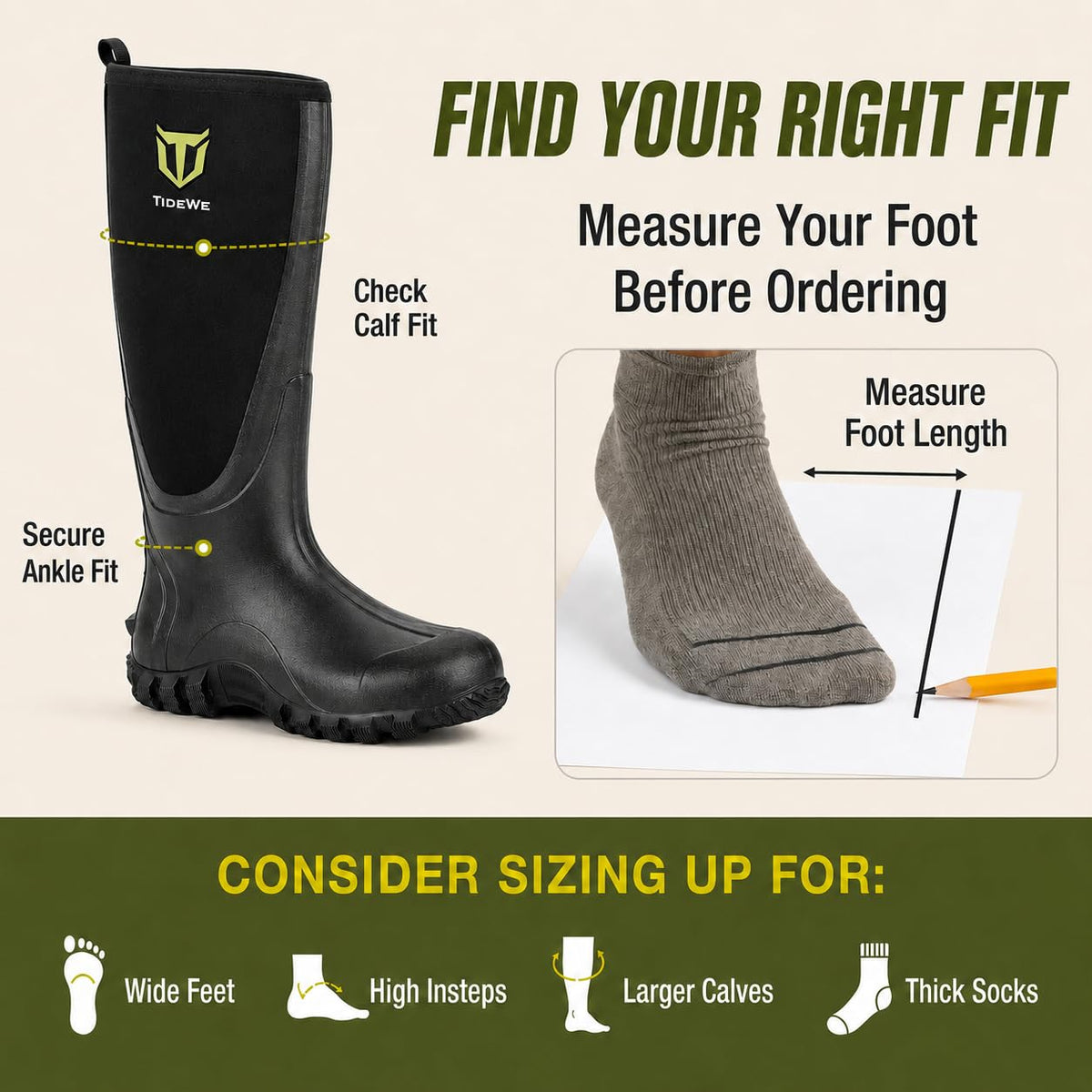Rubber Boots with Steel Shank W683