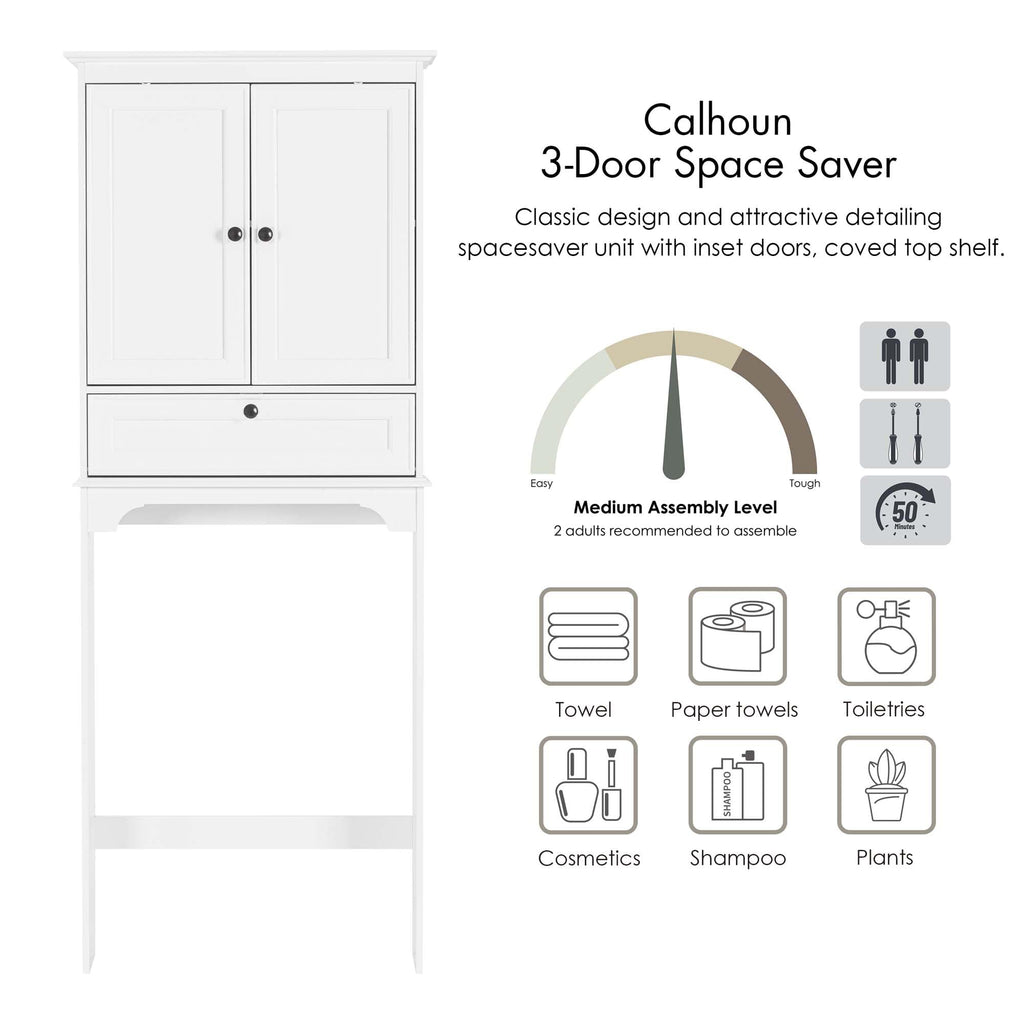 White Over the Toilet Storage Cabinet I890