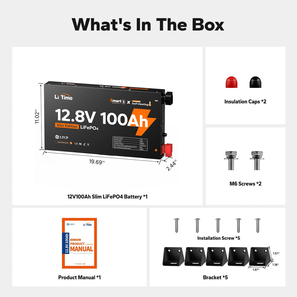 12V 100Ah Self-Heating LiFePO4 Battery P14965