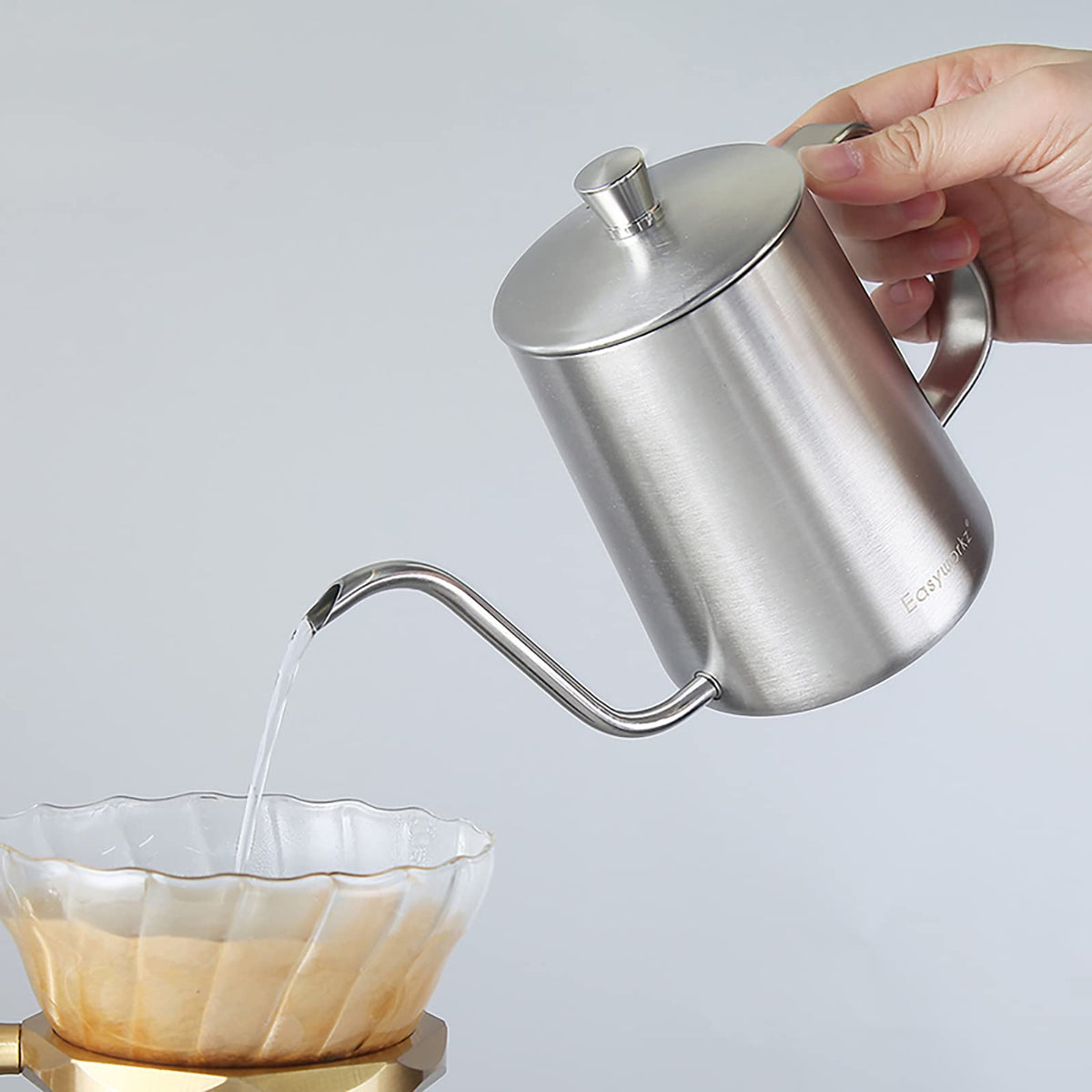 12 oz Stainless Steel French Press and Gooseneck Pour Over Kettle M84435