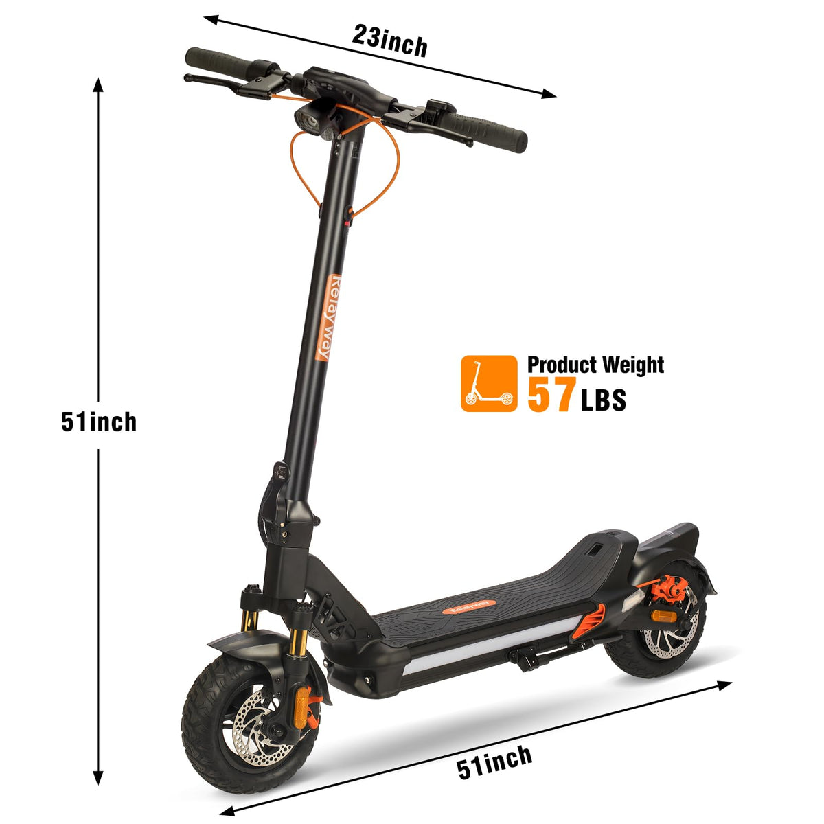 Offroad Electric Scooter 30 Mph 40-50 Miles Range W117
