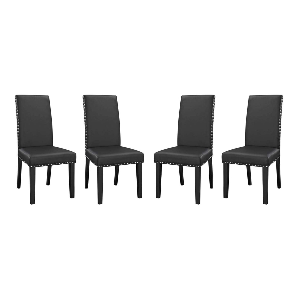 Black Faux Leather Dining Chairs T315