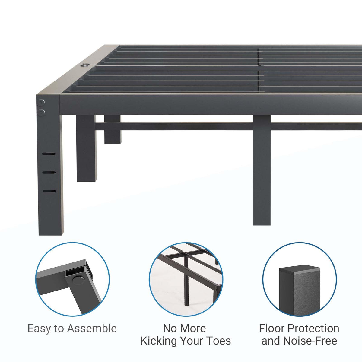 Queen Size 18 Inch Metal Platform Bed Frame Q203