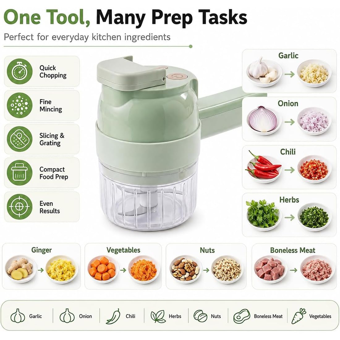 4 in 1 Handheld Electric Vegetable Chopper B6621