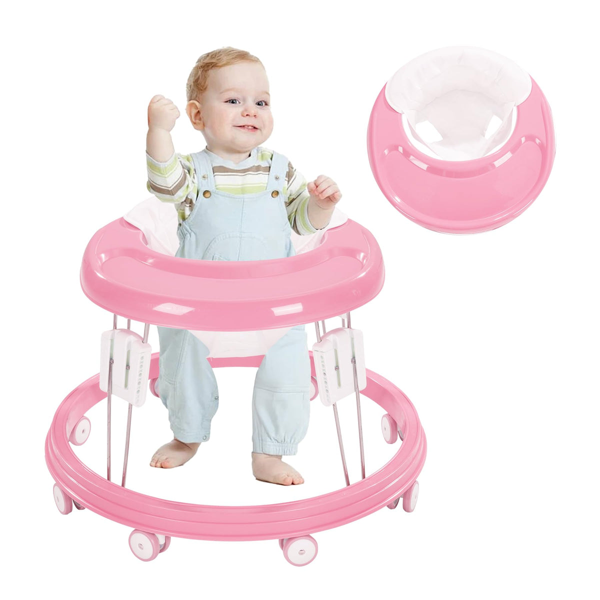 Adjustable Folding Baby Walker with Easy Clean Tray T58282