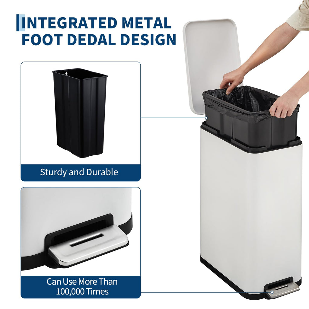 13.2 gal Step Kitchen Trash Can H989