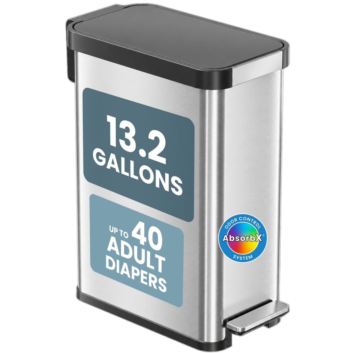 13 Gallon Stainless Steel Diaper Pail B28650