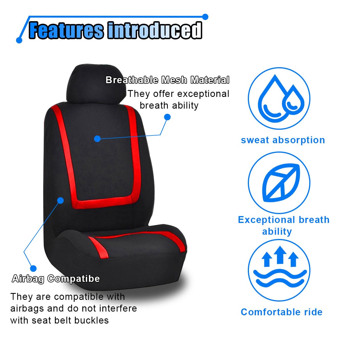 2 Pack Breathable Car Seat Covers N83987