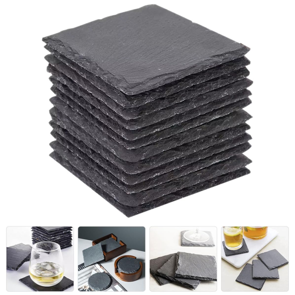 Natural Stone Drink Coasters Set X89132
