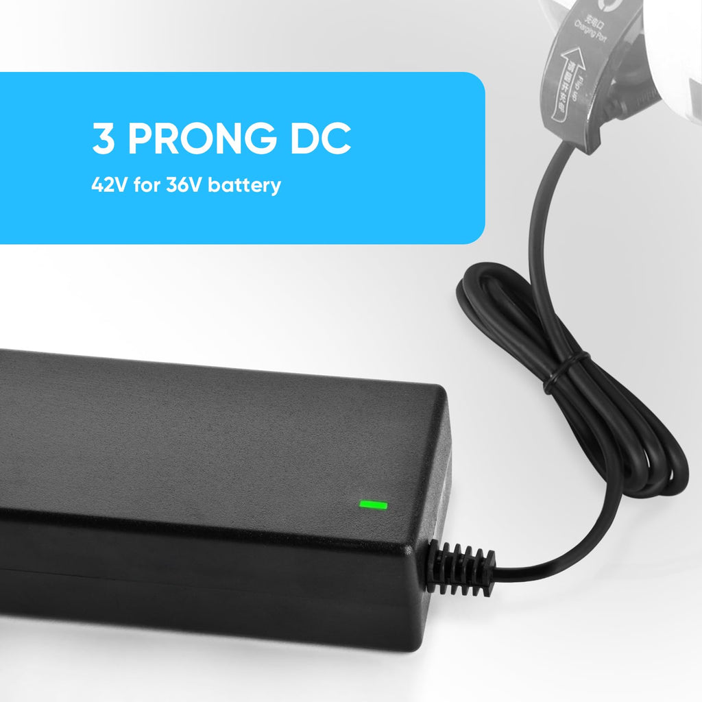 42V 2A Battery Charger 3 Prong Inline Connector U27748