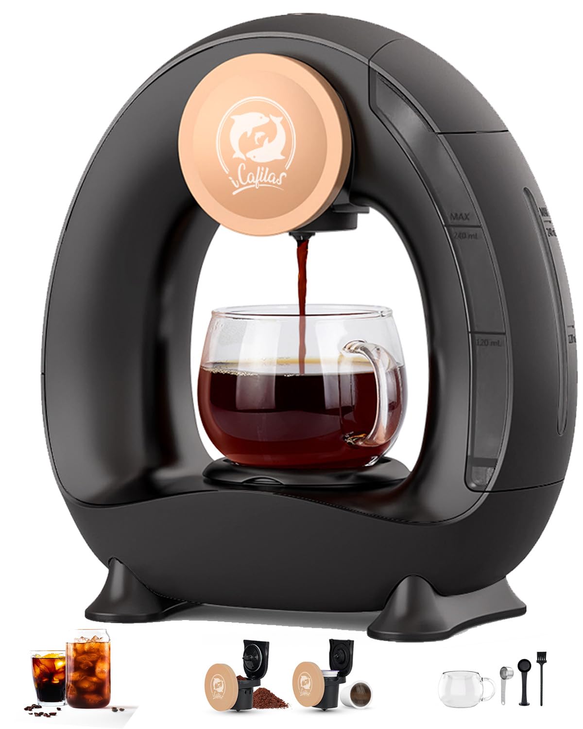 2-in-1 Mini Single Serve Coffee Maker H319