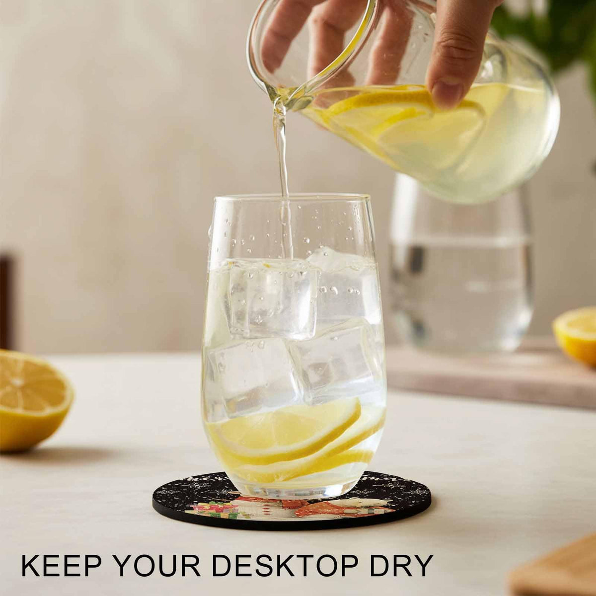 Black Silicone Coasters Set of 2 U528759
