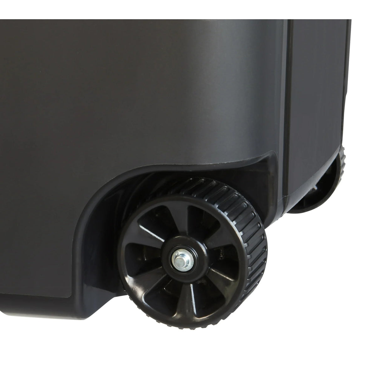 Black 45 Gallon Wheeled Plastic Garbage Can with Lid D60245