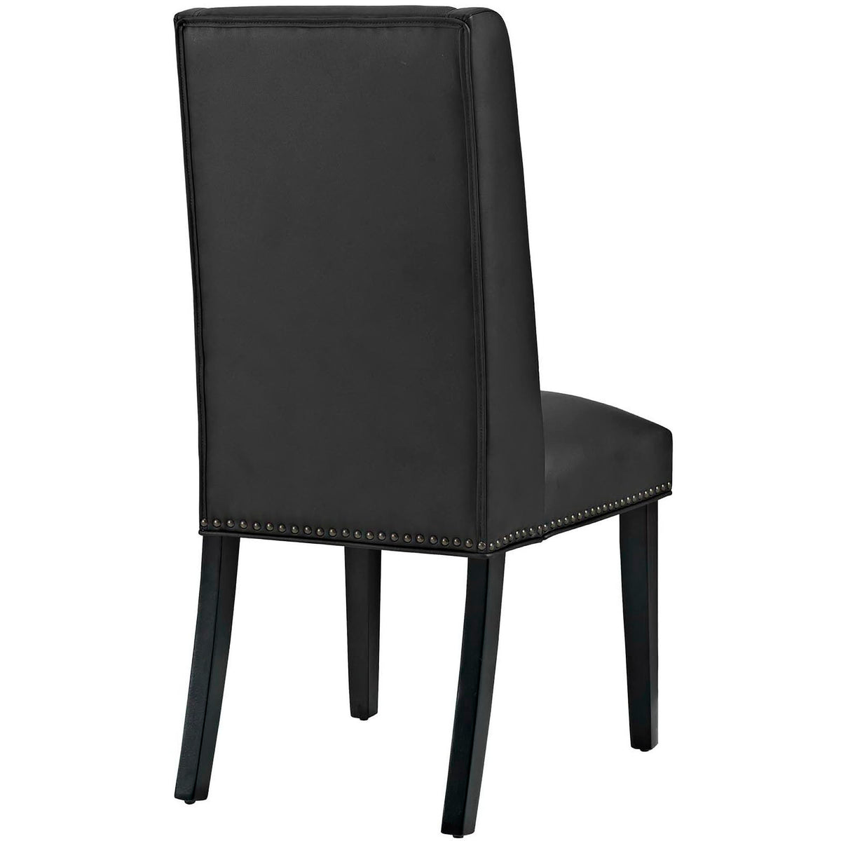 Black Vegan Leather Dining Side Chair N474