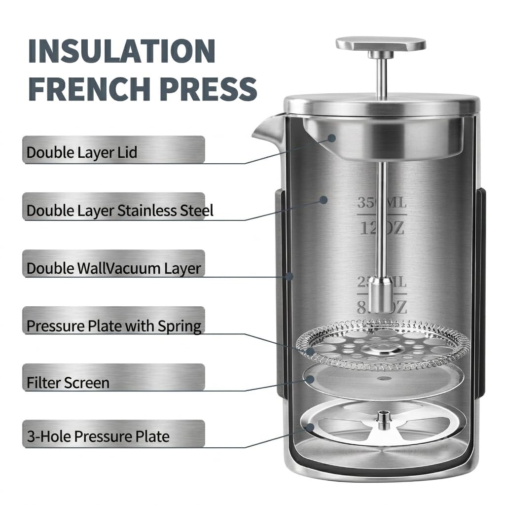 12 oz Stainless Steel French Press K63610