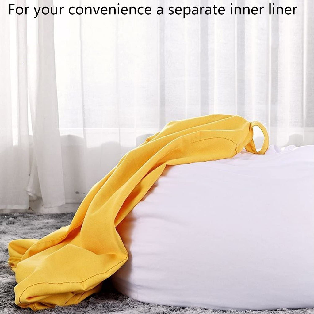 Yellow Washable Bean Bag Chair Cover O77234