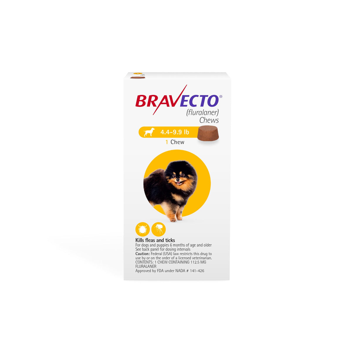 Flea & Tick Chew for Dogs 4.4-9.9 lbs X790