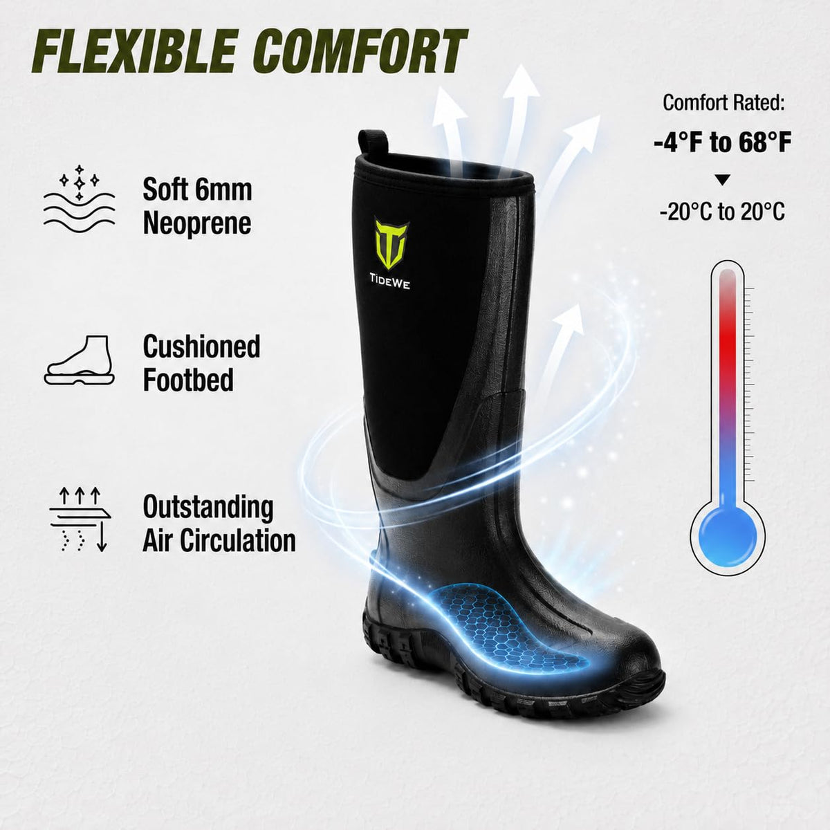 Rubber Boots with Steel Shank W683