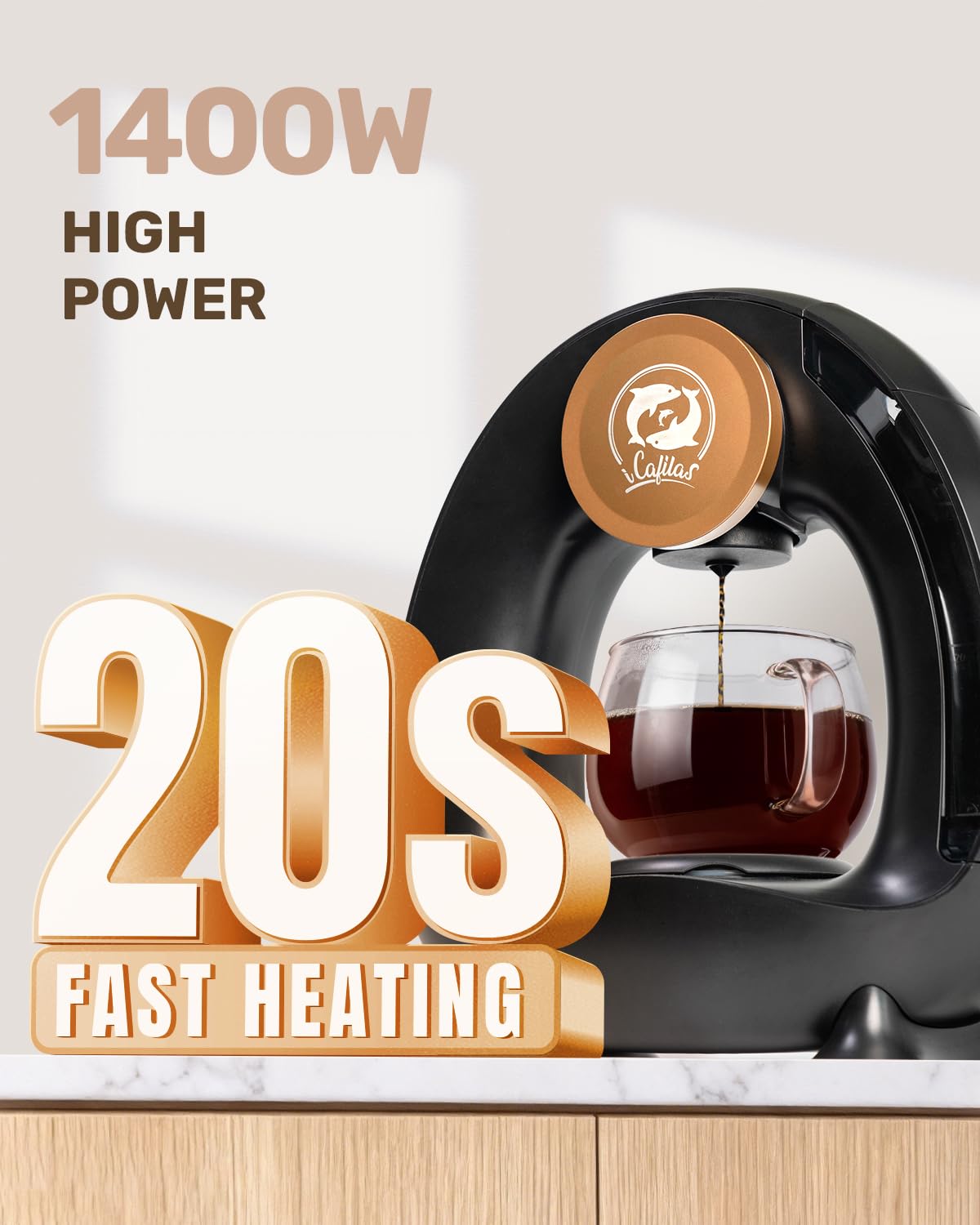 2-in-1 Mini Single Serve Coffee Maker H319