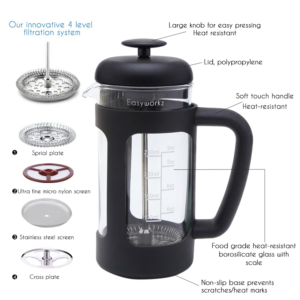 12 oz Stainless Steel French Press and Gooseneck Pour Over Kettle M84435