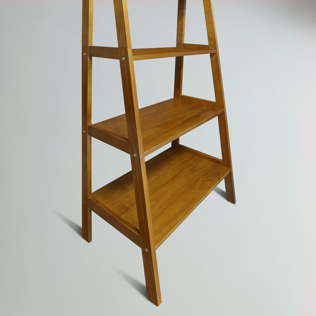 Solid Wood 5-Shelf Ladder Bookcase P103