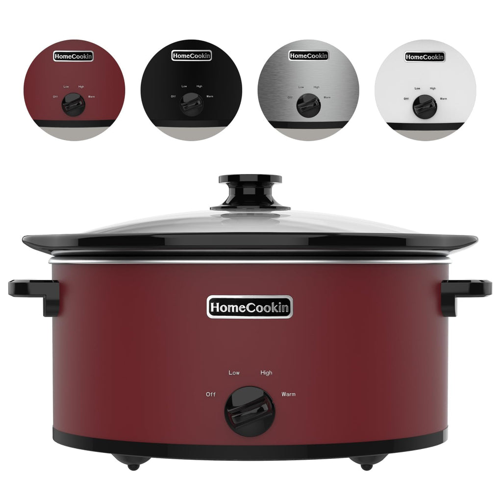 7 Quart Oval Manual Slow Cooker with 3 Cooking Settings A8236