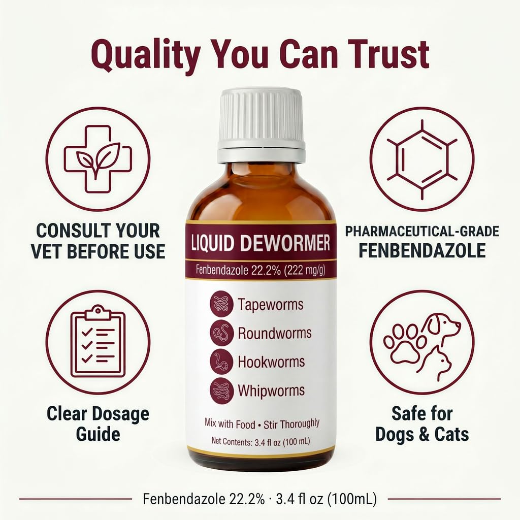 Liquid Dewormer, Fenbendazole 22.2%, 3.4 fl oz K237631