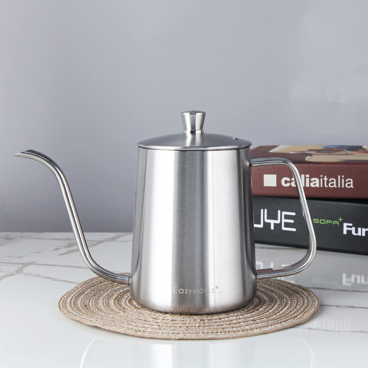12 oz Stainless Steel French Press and Gooseneck Pour Over Kettle M84435