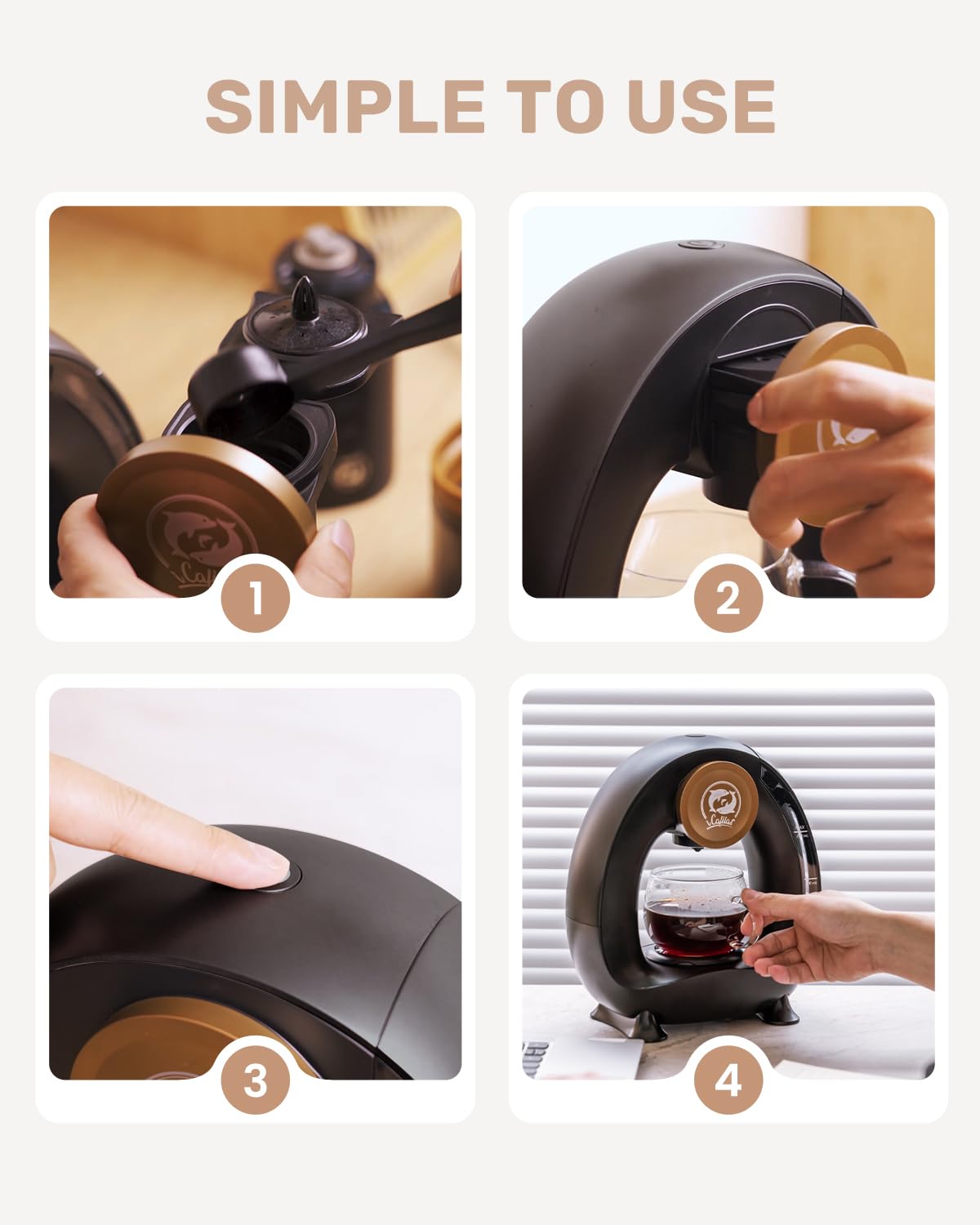 2-in-1 Mini Single Serve Coffee Maker H319