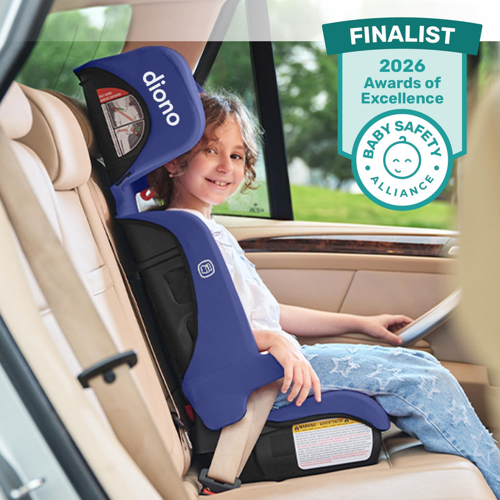 Foldable High Back Booster Seat, 40–100 lbs, Blue L946595