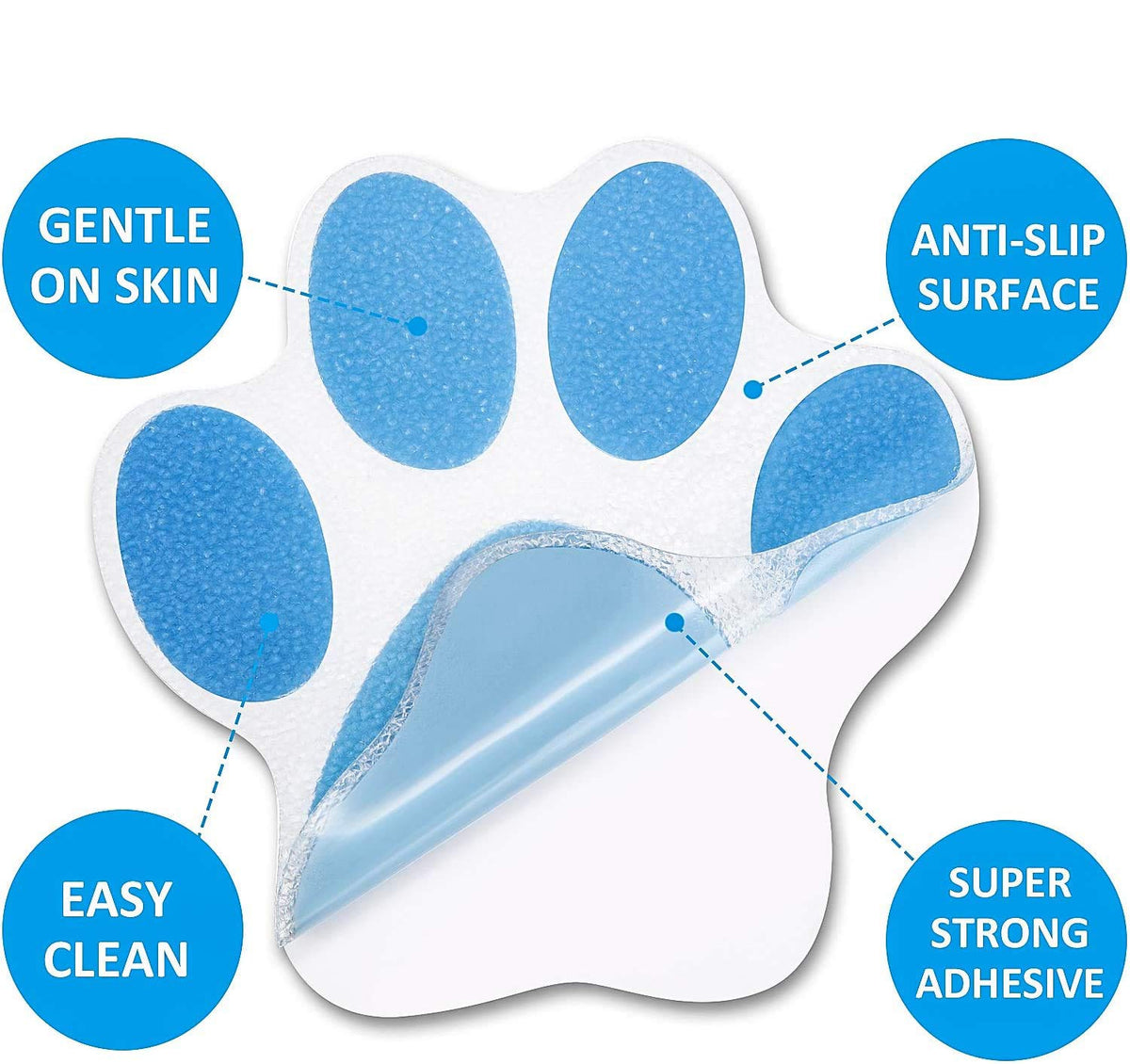 12 Pcs Non-Slip Bathtub Stickers Blue V5235