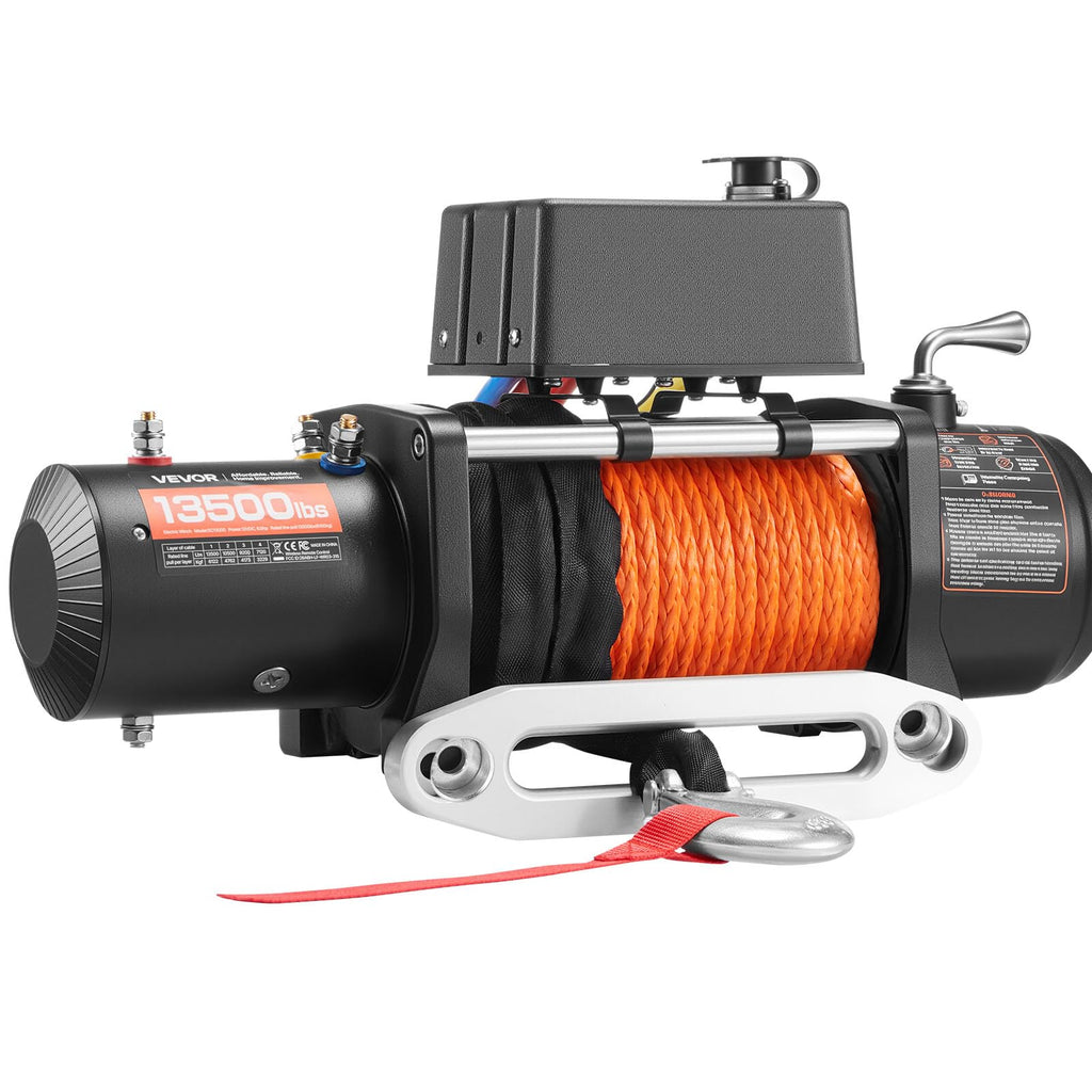 13,500 lb 12V DC Electric Truck Winch with Synthetic Rope V75312