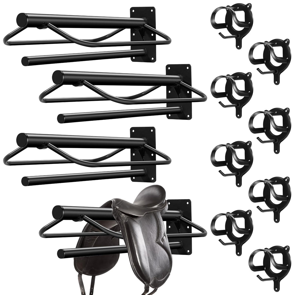 12 Pack Wall Mount Saddle Rack with Bridle Hooks Z62667