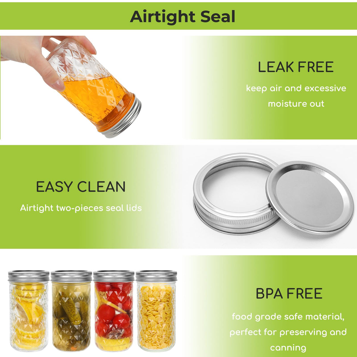 12 oz Regular Mouth Glass Mason Jar 20 Pack F2508