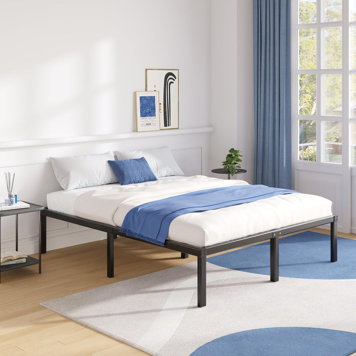 Queen Size 18 Inch Metal Platform Bed Frame Q203
