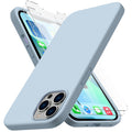 Light Blue Silicone Case with Glass Screen Protectors V468