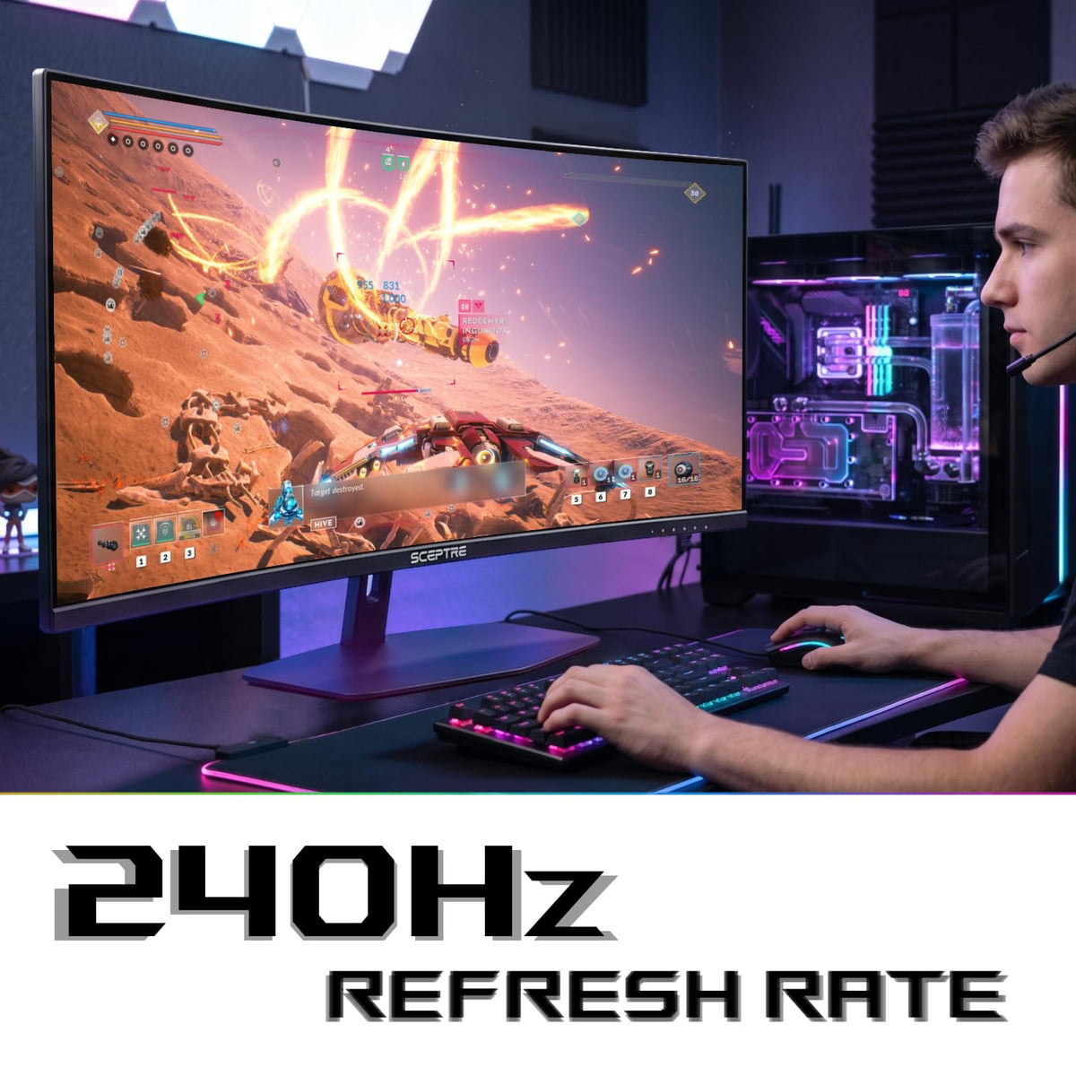 Curved 34-inch Gaming Monitor 3440 x 1440 240Hz E4004